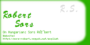 robert sors business card